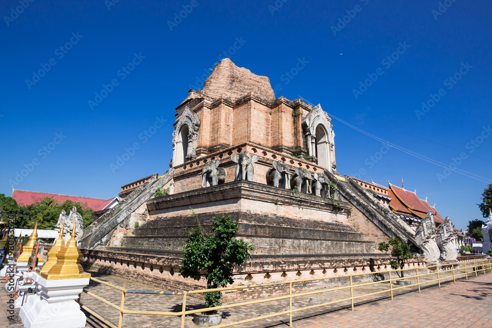 Ancient Pagoda build from brick at Wat Chedi Luang in Chiang Mai Thailand
Ancient Pagoda build from brick at Wat Chedi Luang in Chiang Mai Thailand