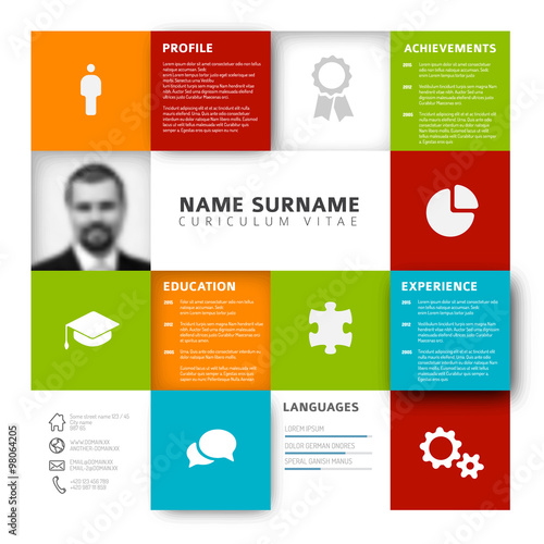 Mosaic cv / resume template