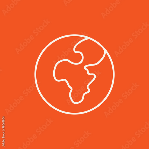 Globe line icon.