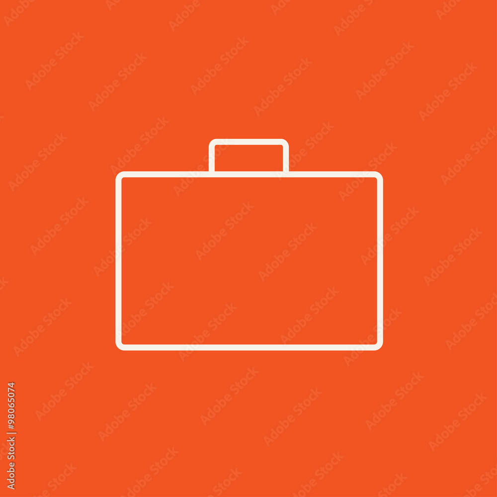 Briefcase line icon. Briefcase line icon.