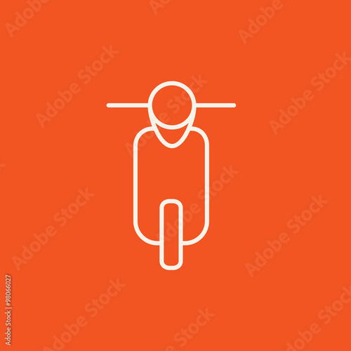 Scooter line icon.