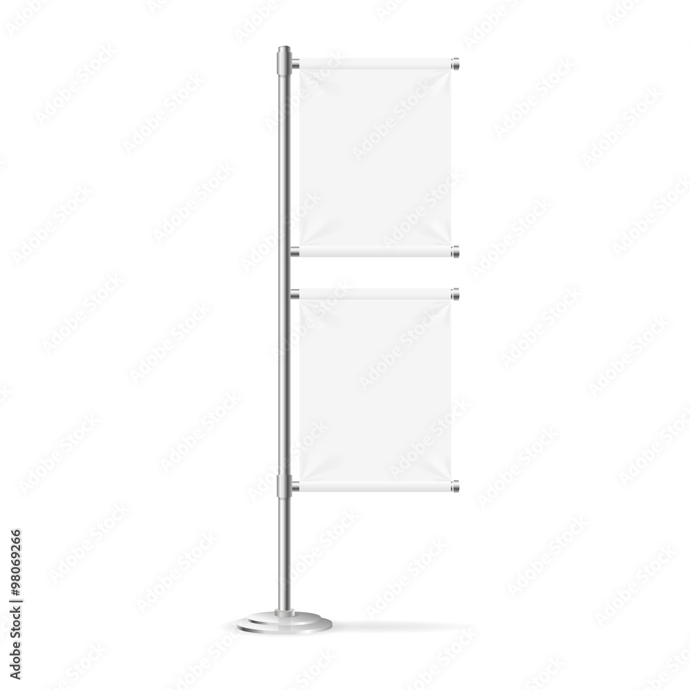 Blank Banner Flag Stand. Vector Blank Banner Flag Stand. Vector