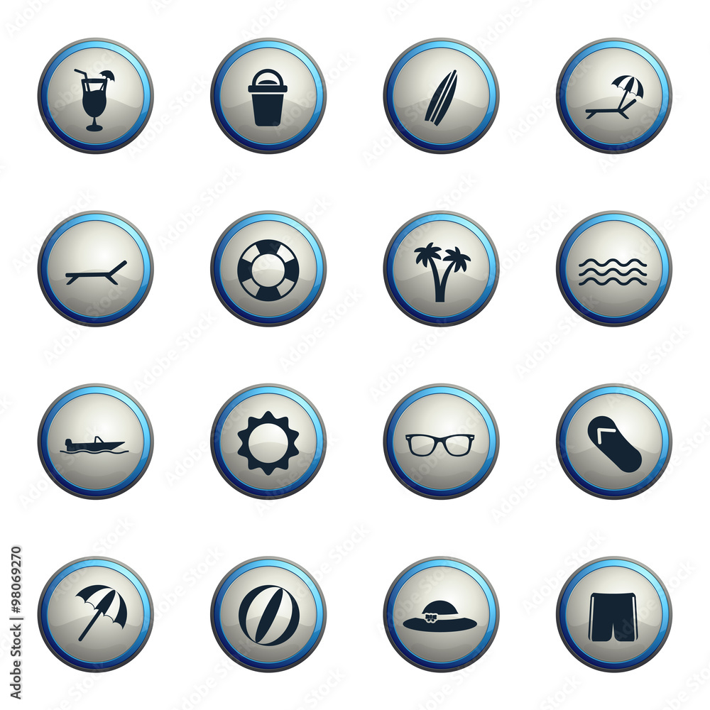 Beach simply icons Beach simply icons