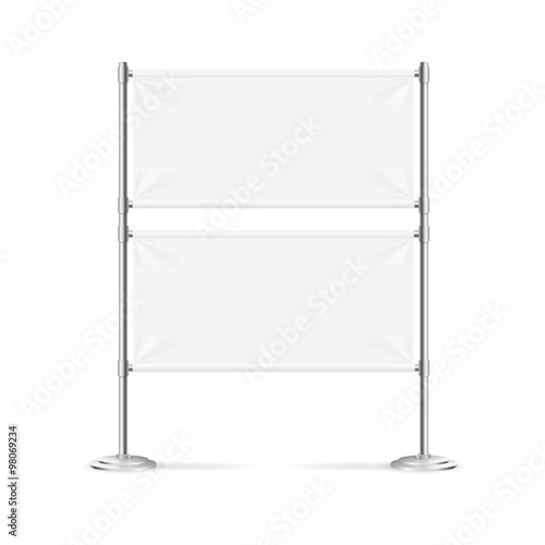 Blank Banner Flag Horizontal. Vector