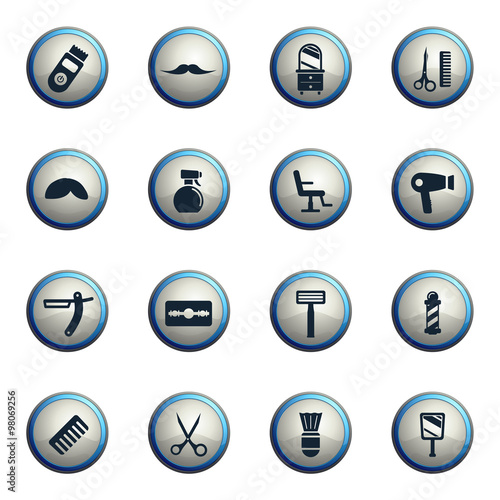 Barbershop simply icons