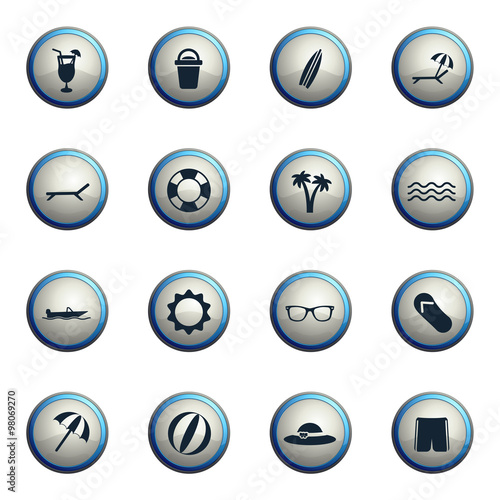 Beach simply icons