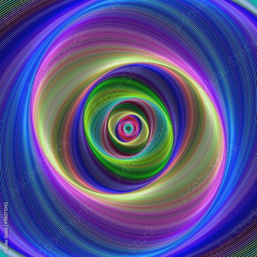 Colorful abstract geometric spiral design background
