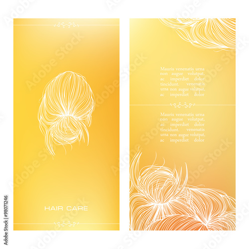 Vector illustration of beautiful female hairstyle.