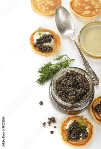 Natural black caviar