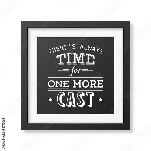 Quote typographical Background in the black frame 