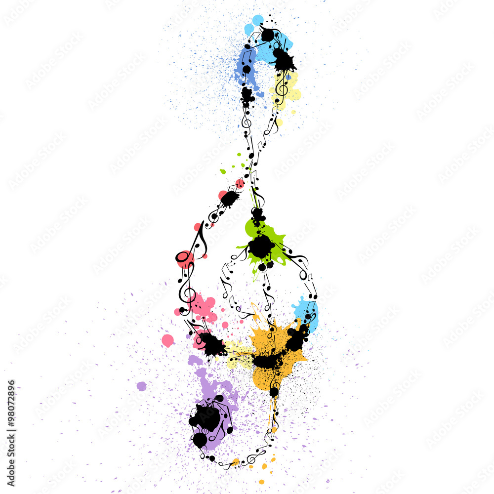 Obraz premium Vector Illustration of an Abstract Music Design