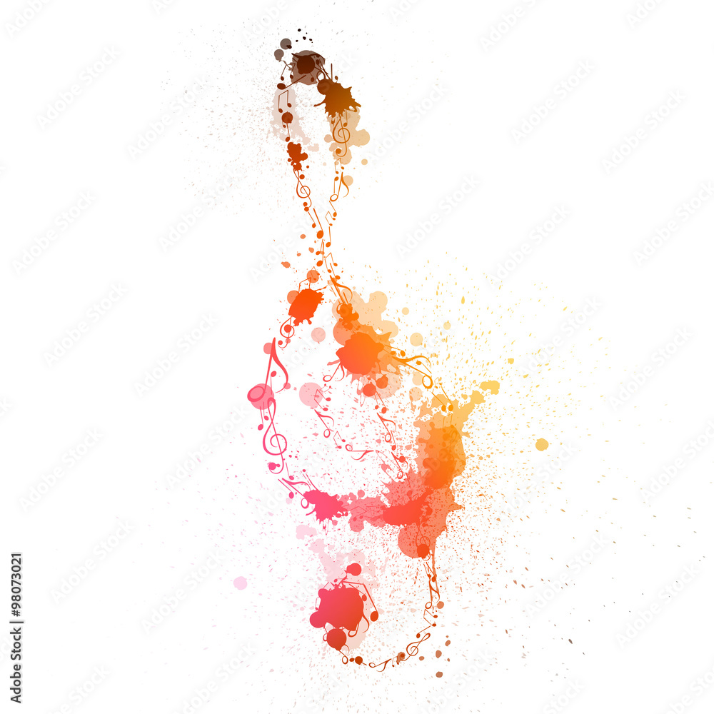 Fototapeta premium Vector Illustration of an Abstract Music Design
