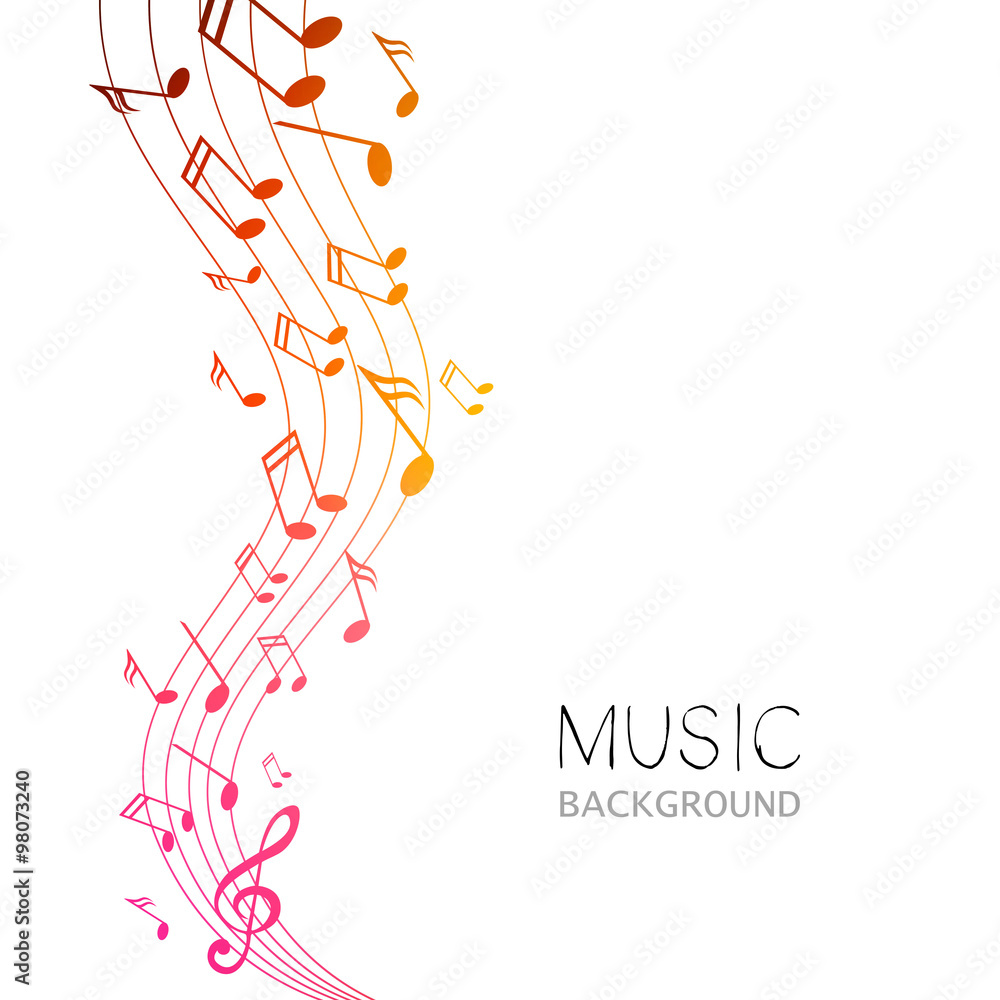 Fototapeta premium Vector Illustration of an Abstract Music Design