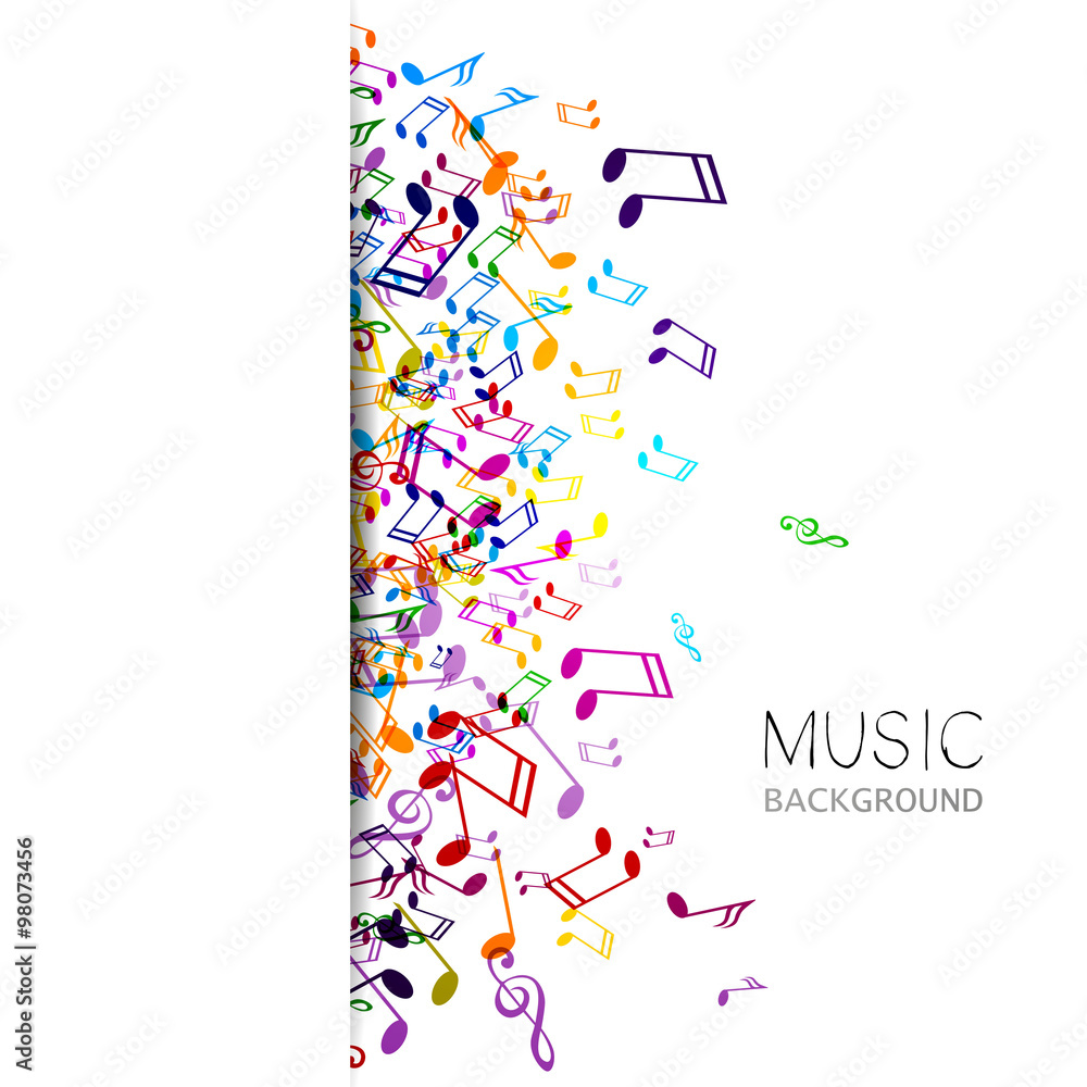 Vector Illustration of an Abstract Music Background