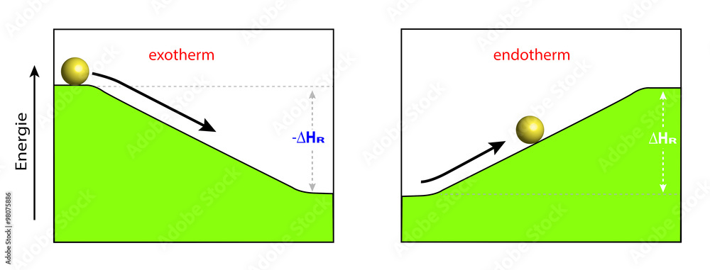 Exotherm chemische Reaktion: exotherm und endotherm -anschaulich Stock Vector ...