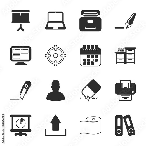 office 16 icons universal set for web and mobile
