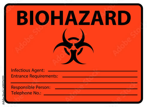Biohazard Safety Sign Infectious Agent Poster 2