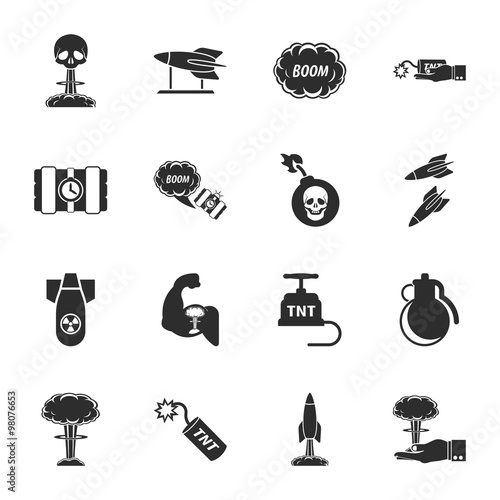 weapon 16 icons universal set for web and mobile