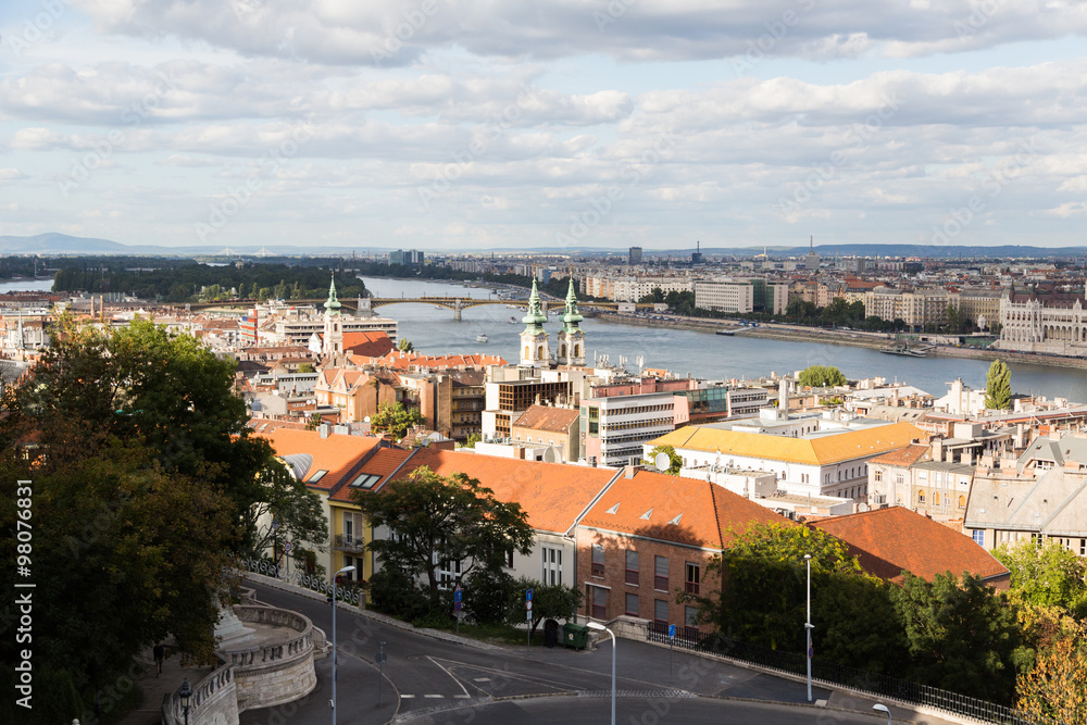 panoramic view of Budapest by Citadel