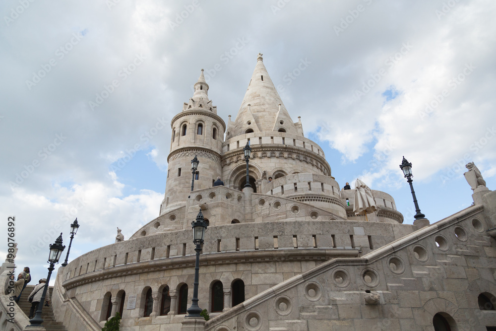 a panoramic view of fishermen's bastion, Budapest