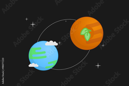 Mars vector illustration