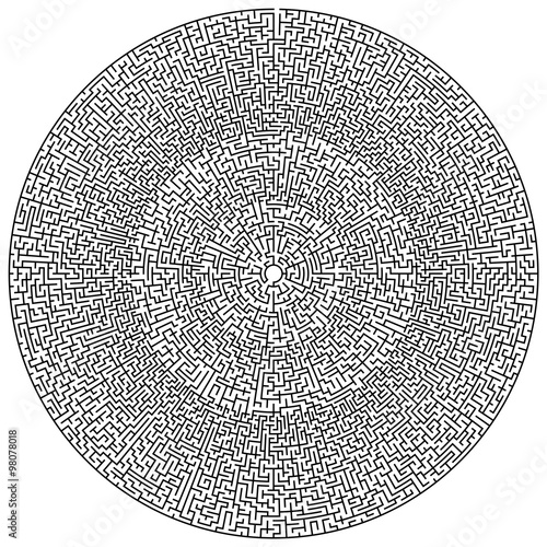 Circular labyrinth illustration vector