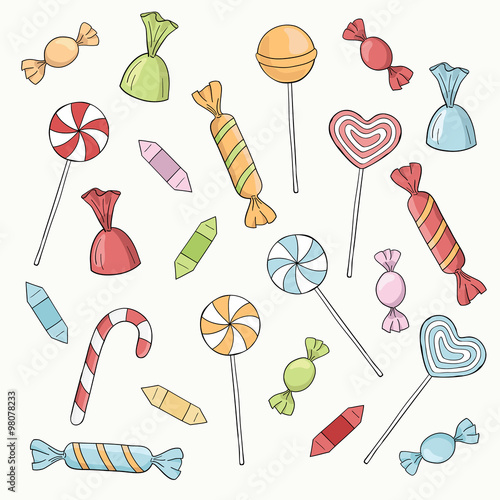Konstfotografi vector candies set