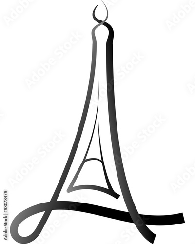 Eiffelturm Minimal Logo Design
