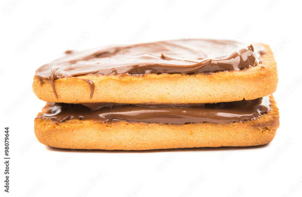  biscuits with chocolate filling