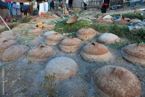 Oven for traditional Ethiopian bread photo