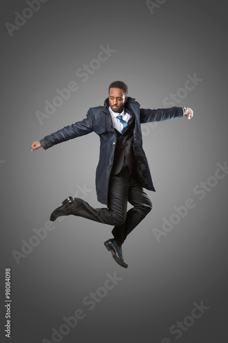 Jumping Businessman photo