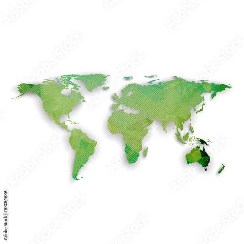 World map with shadow  textured design vector illustration