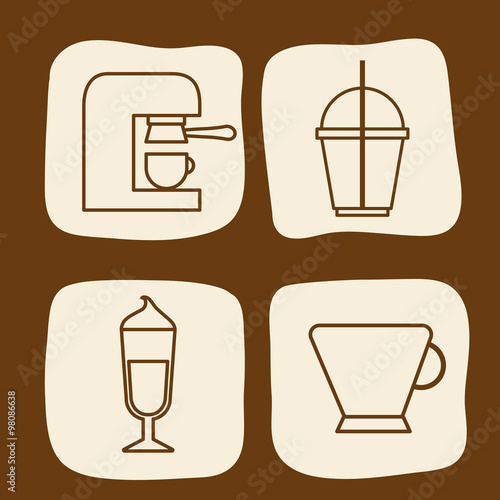 Cofee icons design 