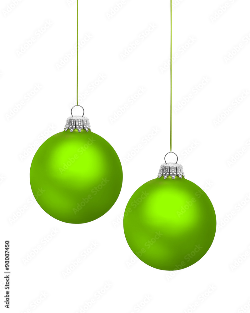 Zwei Rote Chistbaumkugeln