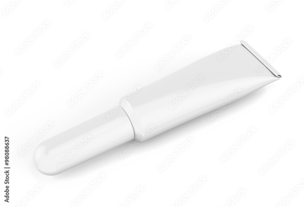 White tube. 3d. White tube. 3d.
