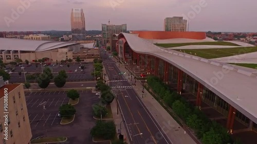 Aerial Tennessee Nashville
Aerial video downtown Nashville at sunset and night.  photo