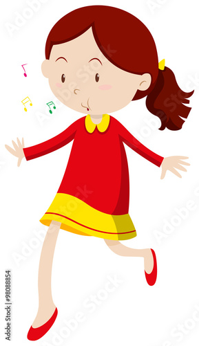 Little girl with happy face