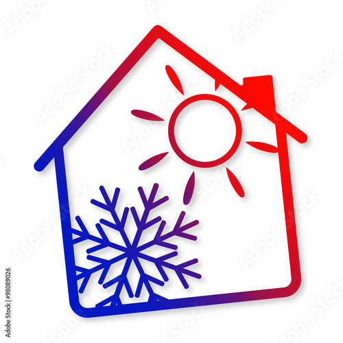 Air conditioning House silhouette