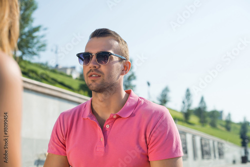 Handsome guy on bench