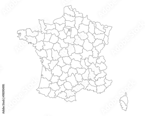 Karte von Frankreich