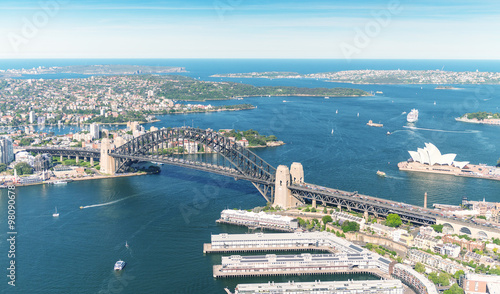 Sydney. Bird eye view from helicopter