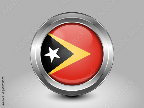 Flag of East Timor. Metal Round Icon Free Download Flag of East Timor. Metal Round Icon - GFXLoad