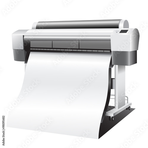 Plotter.
This image plotters for large format printing. Element for design.