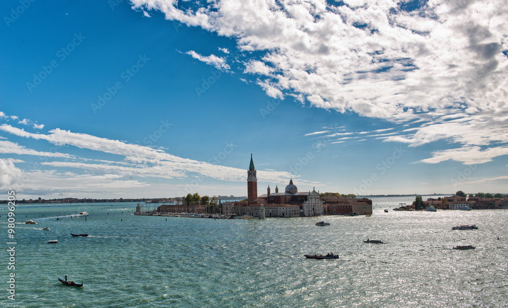 Aerial view of San Giorgio Maggiore Island, Venice