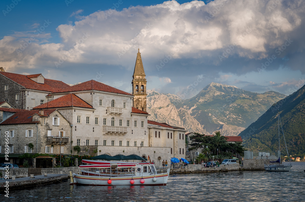 Fototapeta premium Perast historical town in Montenegro
