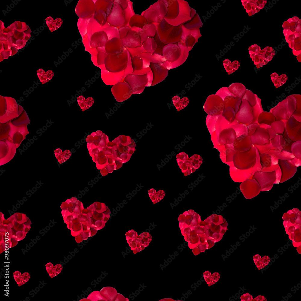 seamless pattern red heart rose petals seamless pattern red heart rose petals