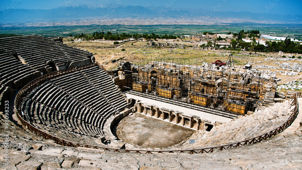 Ancient ruined theatre in Turkey