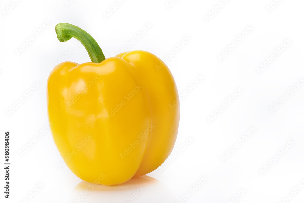 yellow sweet pepper isolate white background horizontal yellow sweet pepper isolate white background horizontal