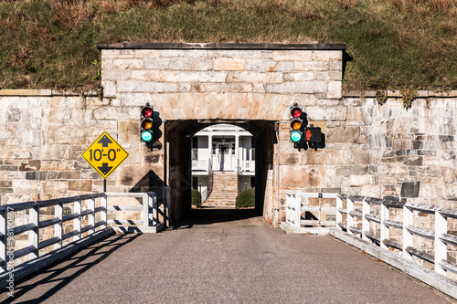 Fort Monroe in Hampton, Virginia bridge and tunnel.  photo