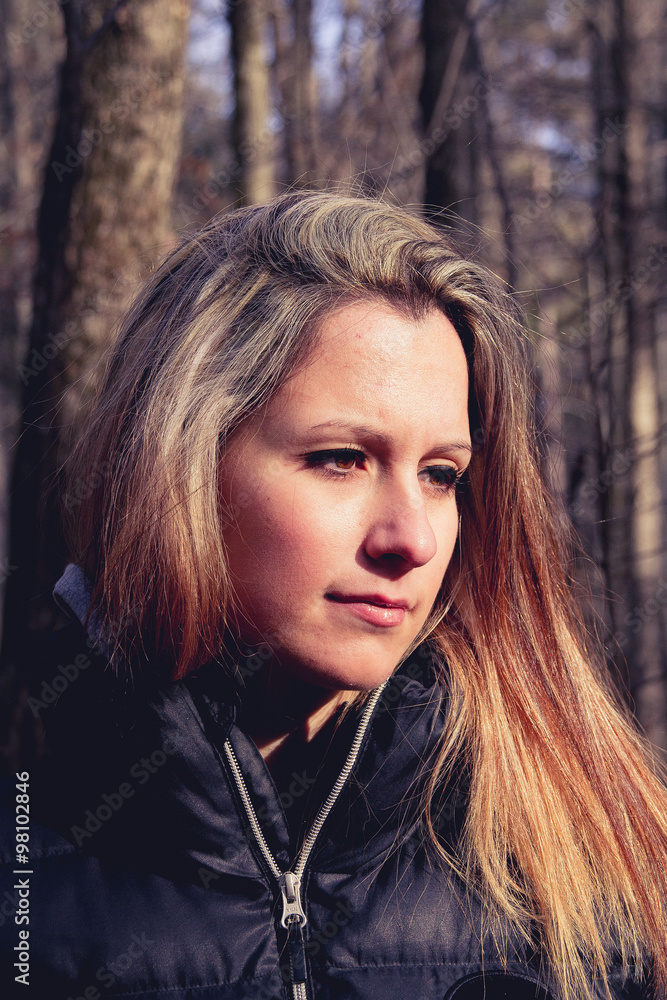 Serious young woman portrait Serious young woman portrait